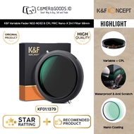 K&F KNF Variable Fader ND2-ND32 Plus CPL MRC Nano-X 2in1 Filter 58mm