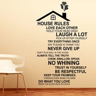 Reliza Wall Sticker House Rules Quotes Wall Sticker RELIZA007