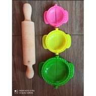 Pastel Mold Savings Package 1 Set Jumbo + Wooden Rolling Pin Pastel Mold and Dough Roller Cireng Mol