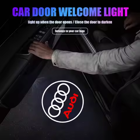 1/2Pcs Led Car Door Welcome Lights Auto Logo Projector Lamp for Audi SLINE A4 A3 8P 8V 8L A5 A6 C6 C