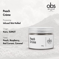 Peach Crème - Infused Coffee Beans by obs Coffee & Roastery - Infused Wet Hulled Coffee Beans - Karo