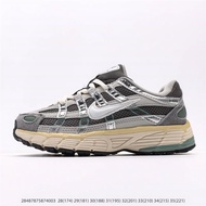 NK P-6000Metallic Silver Low-Top Retro Torre Casual Sports Comfortable Jogging Shoes