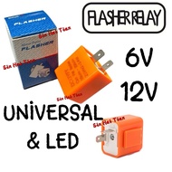 Flasher Relay Universal Signal Relay 2PIN LED 6v 12v Yamaha Honda SYM Y15ZR RS150 EX5