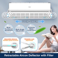 Upgrades Version Aircon Wind Deflector/WindShield With Filter/Air Con Purifier Retractable