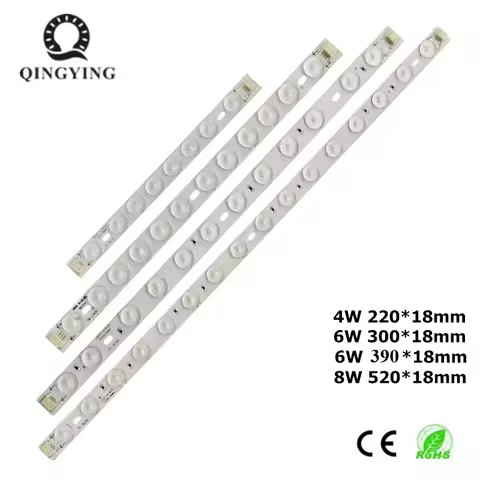 10pcs LED Tube Ceiling Light Module Source 4W 6W 8W Three Color 2835 LED Bar Lights Ceiling Lamp For