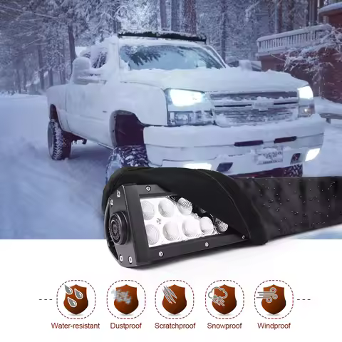 MICTUNING 22'' 32" 42'' 52'' Inch Premium Gear Sleeve Cover for Straight Curved LED Light Bars