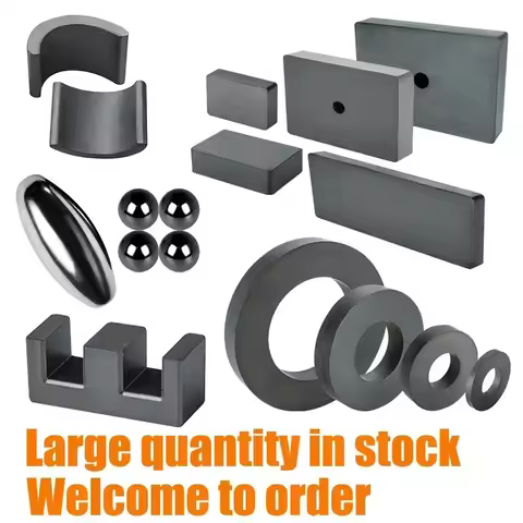 40x8 50x10 60x10 70x10 80x10100x15mm Black Circular Ring Magnet Ferrite Magnets with Hole Speaker Ma