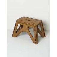 [Daiso] Daiso folding stool square brown