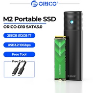 ORICO M2 SSD Enclosure NVMe 10Gbps PCIe SSD กล่องสำหรับ M.2 NVMe NGFF SATA SSD ดิสก์เครื่องมือฟรี M.