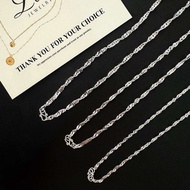 L&X Jewelry | Original S990 Silver Wavy Chain Necklace