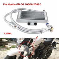 125ml Motorcycle Oil Cooler Cooling Radiator Kit For Honda CB CG 100CC - 250CC