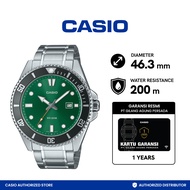 Casio General MDV-107D-3A2VDF Jam Tangan Pria Analog Original Silver WR 200 meter