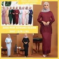 Aida Mini Kurung Kedah Lace Kain Lipat Kipas Baju Kurung Bridesmaid Baju Kurung Simple Baju Raya Baju Kurung Pengatin