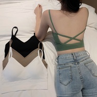 Clearance !! Women Quinn Backless Cross Singlet Crop Top