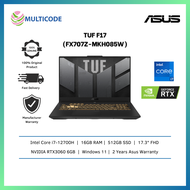 Asus Gaming Laptop TUF F17 2022 FX707Z-MKH085W 17.3" FHD 360Hz Mecha Gray ( i7-12700H, 16GB, 512GB SSD, RTX3060 6GB, W11 )
