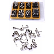[GAL] Metal Puzzle Metal 3D Brain Game 8in1 Train IQ Brain Teaser Toddler Elderly 8 in 1 Metal iron 