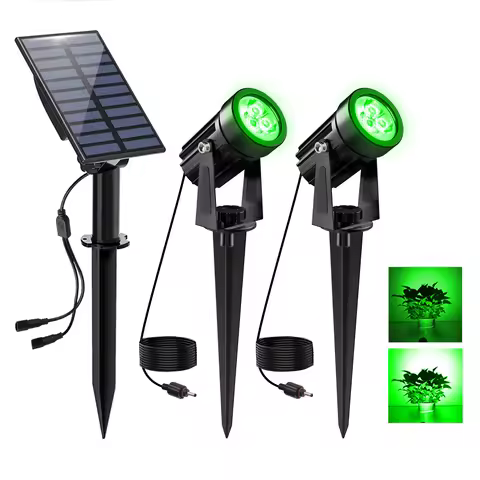 Super Bright Green Solar LED Light Outdoor Aluminum Solar Spotlight Solar Garden Light Outdoor IP65 