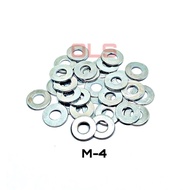 100 pcs White M4 plateRing 4 milli WHITE