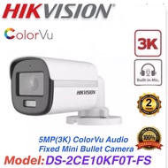 Hikvision DS-2CE10KFOT-FS 5MP 3K ColorVu Audio Fixed Mini Bullet Camera