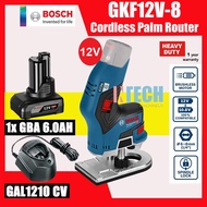 BOSCH GKF12V-8 CORDLESS PALM ROUTER C/W GAL1210CV CHARGER + 1x GBA12V 6.0AH BATTERY (GKF12V8)