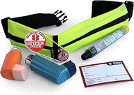 EpiPen Waist Belt with Medical Alert Tag, EpiPen Fanny Pack, Sports Outdoors Epipen Case for Walking