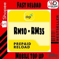 Digi prepaid instant reload/PIN Digi Prepaid Direct dan Pin Topup Harga Promosi  RM10 RM15 RM20 RM25 RM30 RM35