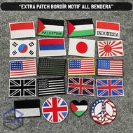 Flag Embroidery Patch Embroidered Emblem Flag Uniform Patch Additional Accessories Iron On Patch