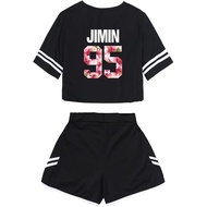 CHAIRAY Kpop Love Yourself Album Jimin Jungkook Jhope Album Shirt + shorts Sets V Rap Suga Jin Tee S
