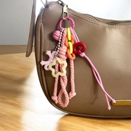 BAG CHARM & KEYCHAIN INITIAL LETTER MACRAME ROPE SWEET21