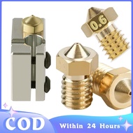 3Pcs 3D Printer Nozzle Head M6 Thread Replacement for E3D V5 V6 Hotend 3D printer accessories Brass 