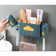 Hanging Toothpaste Rack + Cloud Motif Acc