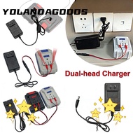 YOLA Lithium Battery Charger, 18/21V/24V Lithium Universal Dual-head Charger, Overload Protection Ba