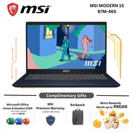 MSI Modern 15 B7M-465 15.6" FHD Laptop Classic Black Ryzen 5 7430U, 16GB, 512GB SSD, AMD Radeon