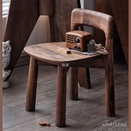 Black Walnut Wooden Low Stool for Kids, Simple Children's Home Chair, All Solid Wood Small Stool, Cu