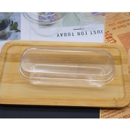 50PCS 280ML Transparent Long Cake Box Ice Cream Fruit Cheesekut Boxes Mousse Pudding Tiramisu Packag