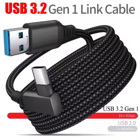 Data Line Charging Cable for Oculus Quest 3 2 Pico 4 Link USB 3.2 Type C Data Transfer USB-A to Type