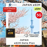 【esim】Japan eSim 5G (Softbank Daily 1GB-3GB I 5GB - 30GB) l GOGO ROAMING Travel eSim Japan