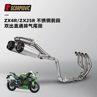 Kawasaki Modenas  ZX4R ZX25R SE ZX25RR Full System Undertail Twin Exhaust Muffler