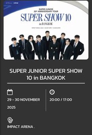Super Junior Super Show 10 演唱會門票