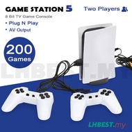 P-5 TV Game Console 8 Bit Retro Console Video 200 Classic Games Built-In GS5 Station USB Wired Handh