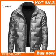 KDCOD* Casual Men Down Jacket Male Down Cotton Jacket Stylish Men's Down Jacket for Winter Warm and Trendy Outerwear for Southeast Asian Men