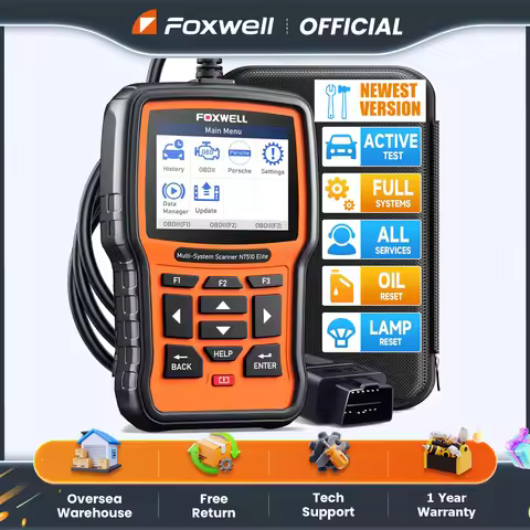 FOXWELL NT510 Elite for Porsche OBD2 Scanner, All System Bi-Directional Control Code Reader 30+ Rese