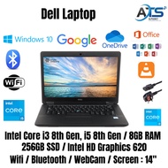 Dell Laptop Intel Core i3 8th Gen, i5 8th Gen - 8GB RAM 256GB SSD - Windows 11 Pro [USED]
