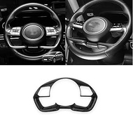 YOUTOOCAR Carbon Fiber Style Steering Wheel Cover Trim Compatible with Hyundai TUCSON NX4 AVANTE CN7 Automotive Accessories