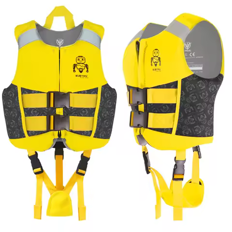 Neoprene Life Jacket For Kids Buoyancy Life Vest Boys Girls Surfing Vests Diving Flotation Swimming 