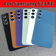 Back Glass Replacement Case For Samsung S23 FE S711 Battery Cover Rear Door Housing Panel Case With 