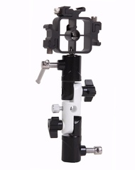 EXMAX Full Aluminum Pro Flash Hot Cold Shoe with Triple (3) Flash Mount Head Umbrella Holder Adapter