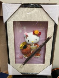 Hello Kitty 葉朗彩々 日本人形 和風額 長方形