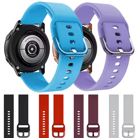 20mm/22mm Original Band for Samsung Galaxy Watch Active2 40mm44mm Silicone Watchband Galaxy Watch 4/