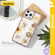 Softcase 3D Timbul Transparan Realme C31 C35 C11 C20 C21 C21Y C17 C15 C12 Realme 5 C3 Narzo 50i Real